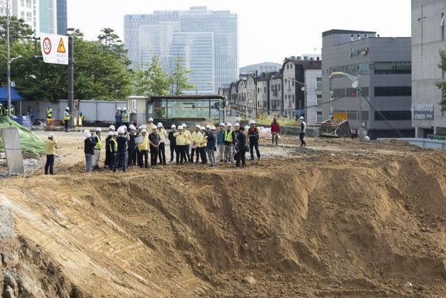 신안산선 붕괴 사고 복구 현장