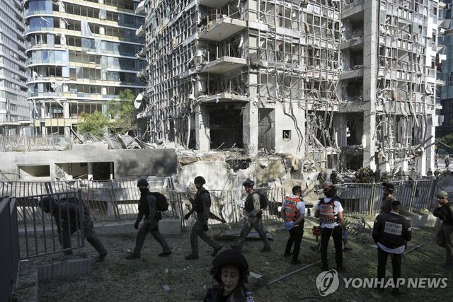 이란의 미사일 공격을 받은 이스라엘