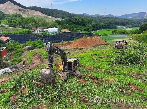 과수화상병 매몰 작업