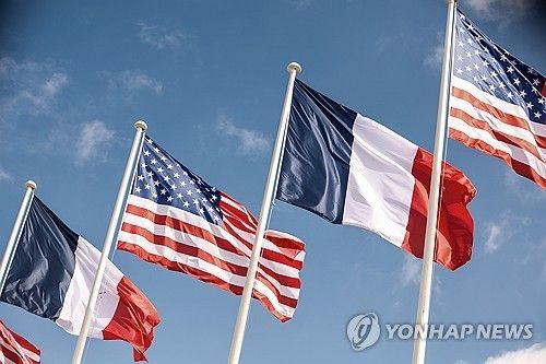 프랑스와 미국 국기