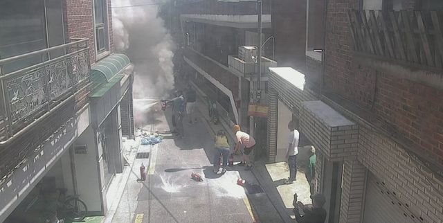 대림중앙시장 인근 불, 주민들이 '보이는 소화기'로 초기 진화