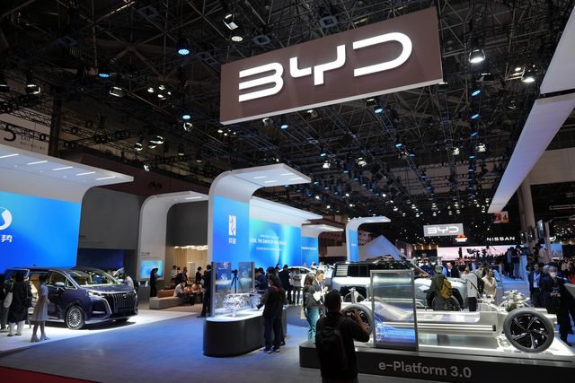 2023년 일본 도쿄에서 열린 '일본 모빌리티 쇼' BYD 전시장 
