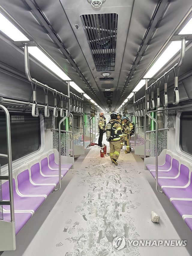 5호선 지하철 방화 화재, 객차 내부 모습