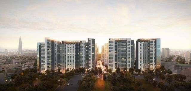 가락 쌍용1차 아파트 투시도