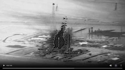 이스라엘군이 공개한 아라크 원전 타격 영상