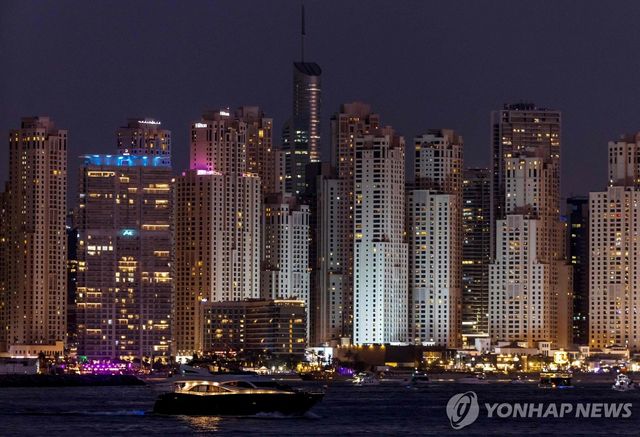 두바이 도심 야경