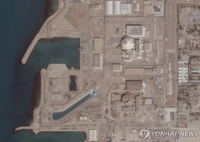 이란이 러시아와 합작해 건설한 부셰르 원전 위성사진