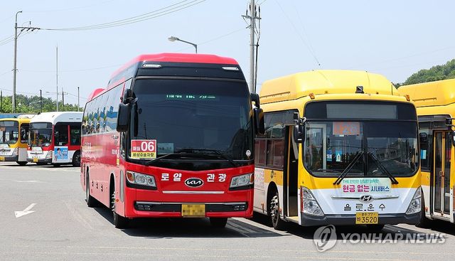 광주 시내버스 파업 장기화에 전세버스 투입