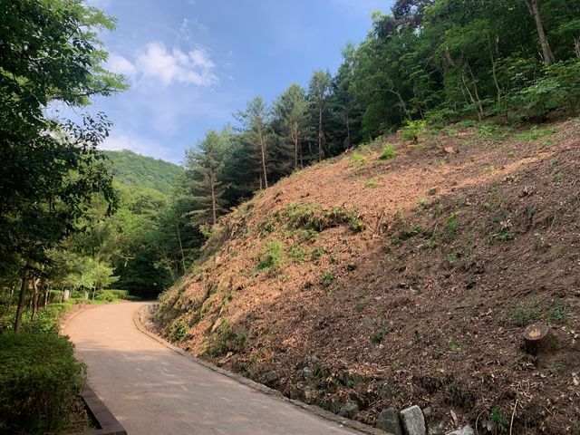 상당산성 옛길 급경사지