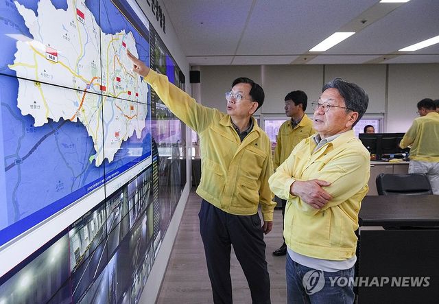 강기정 광주시장 호우 상황 점검