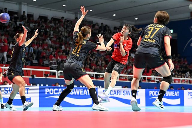 21일 한국과 일본의 여자부 경기 모습. 