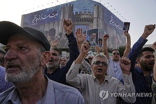 22일 이란 테헤란에서 벌어진 반미 시위