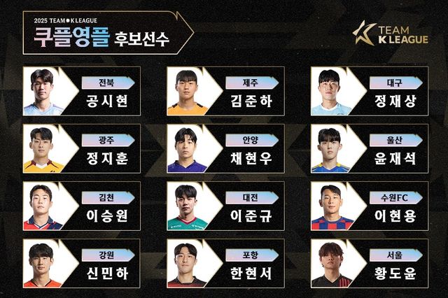 '쿠플영플' 후보선수 12명