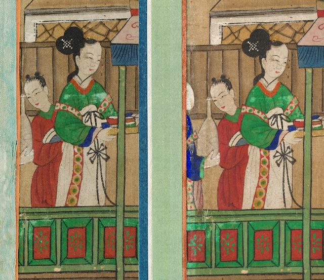 보존 처리 전(왼쪽)과 후 모습 