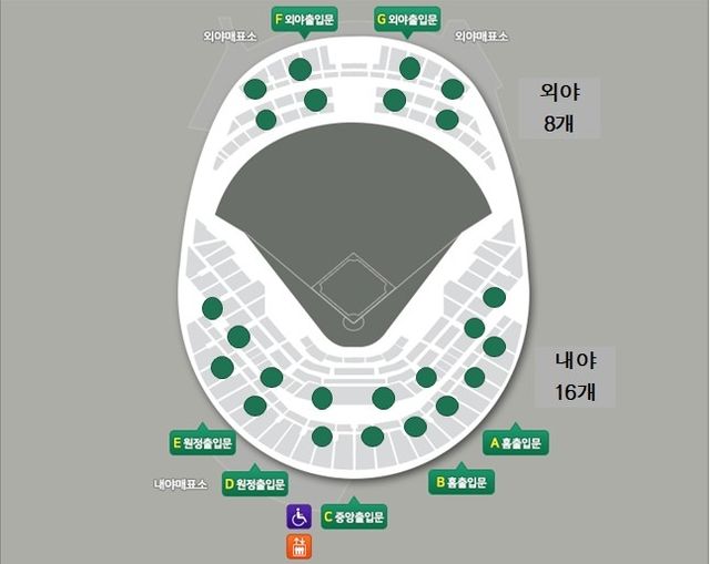 고척돔 다회용기 회수함 배치도