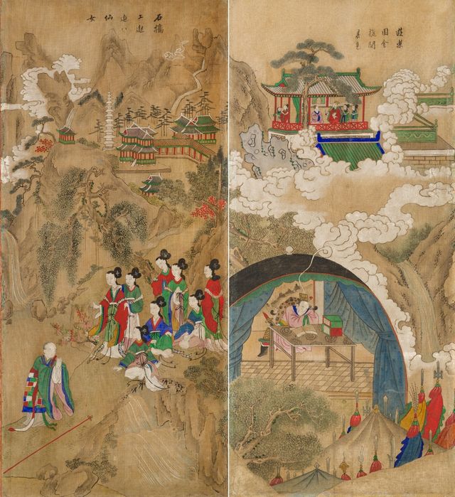 '구운몽도 병풍' 일부 