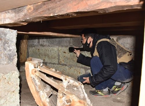 2022년 관월당 현장 조사 모습 