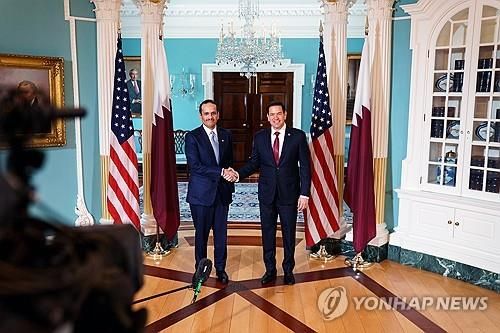 카타르 총리 겸 외무장관과 미국 국무장관
