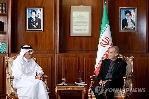카타르 총리 겸 외무장관과 이란 대통령