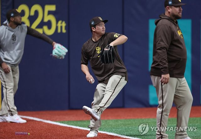 훈련하는 샌디에이고 파드리스 고우석