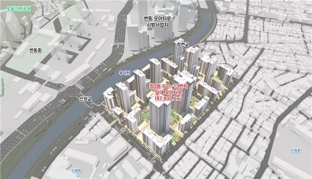 창3동 501-13번지 일대 정비 후 조감도