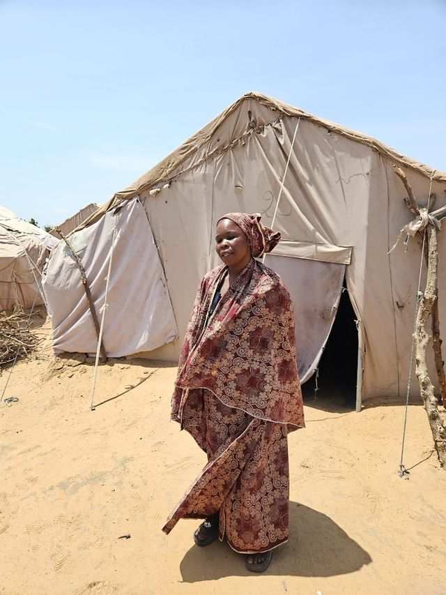 카메룬 최북단주 야구아의 실향민 텐트촌에서 생활하는 수메이다 델핀(34) 씨