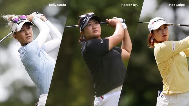 넬리 코르다(왼쪽), 유해란, 사이고 마오.