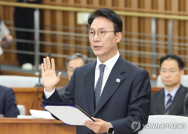 김민석 총리 후보자 인사청문회 선서