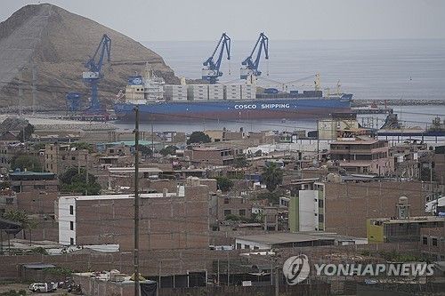 페루 창카이 항구 건설 현장