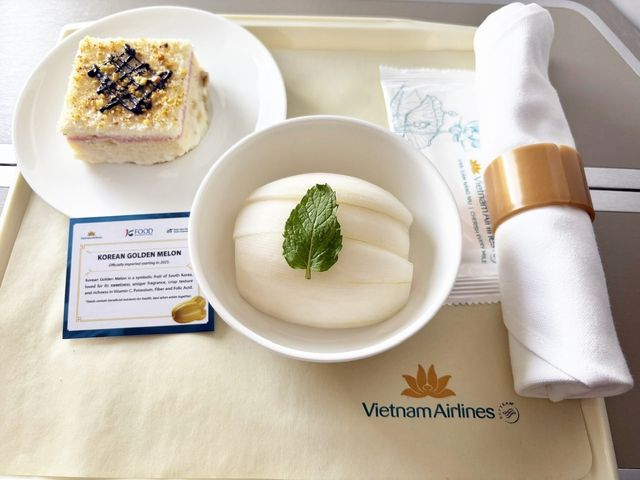 베트남항공 기내식에 포함된 한국 참외