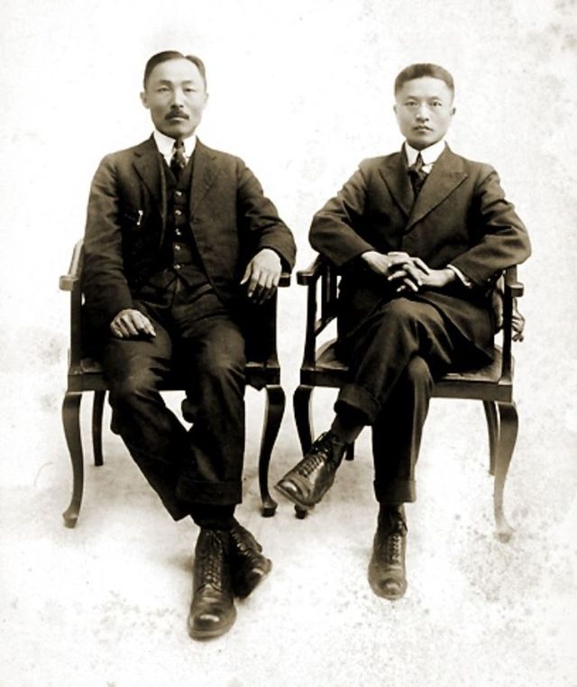 도산 안창호(왼쪽) 선생과 손정도 목사