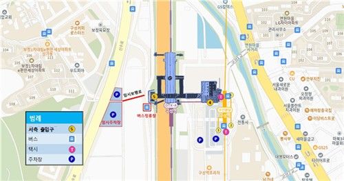 GTX-A 구성역 및 주변 시설 위치도