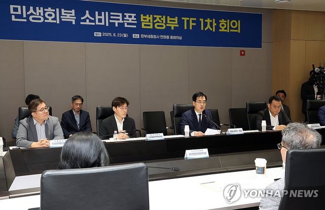 김민재 행안부 차관, 민생 회복 소비쿠폰 범정부 TF 1차 회의 주재