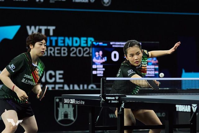 WTT 자그레브 여자복식에 나선 김나영(오른쪽)과 유한나 