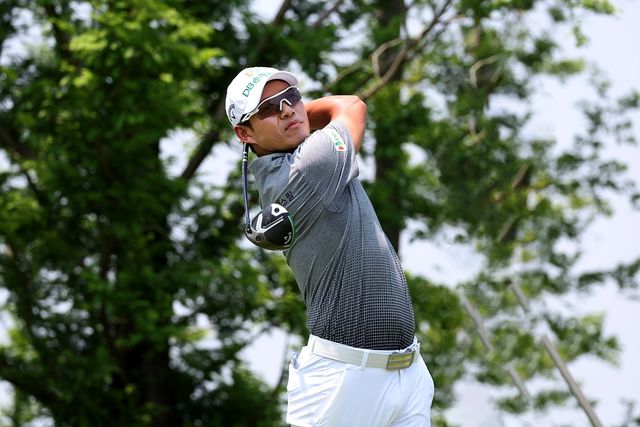 문도엽의 2라운드 경기 모습