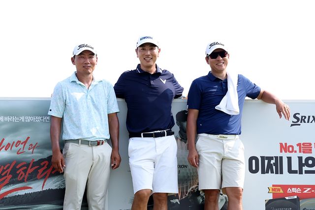 김경태(오른쪽부터), 배상문과 동반 플레이한 강성훈