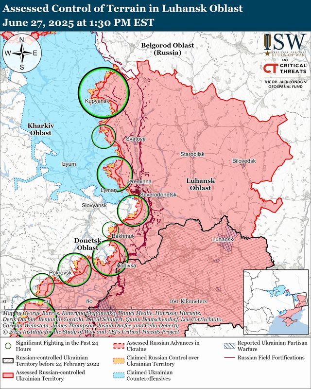 계속되는 러시아의 동부 공세 [싱크탱크 전쟁연구소 보고서 캡처. 재판매 및 DB 금지] 