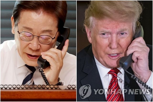 이재명 대통령(왼쪽)-트럼프 미국 대통령