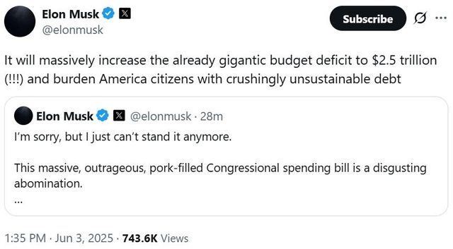 일론 머스크가 엑스에 올린 글