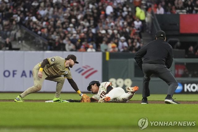 이정후의 기술적인 2루 슬라이딩