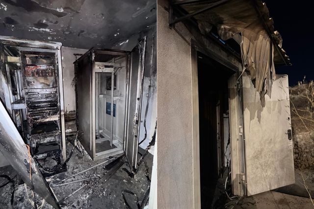 유대인 정착민이 방화한 이스라엘군 기지