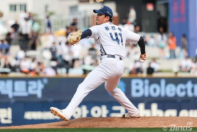 NC 마무리 류진욱의 5월 31일 경기 모습. 