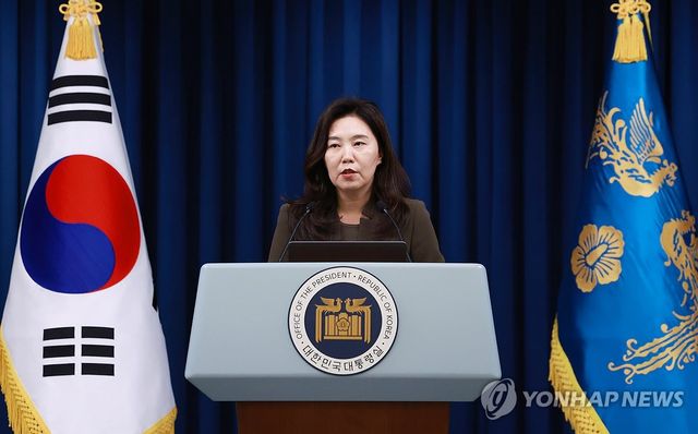 현안 브리핑 하는 강유정 대통령실 대변인