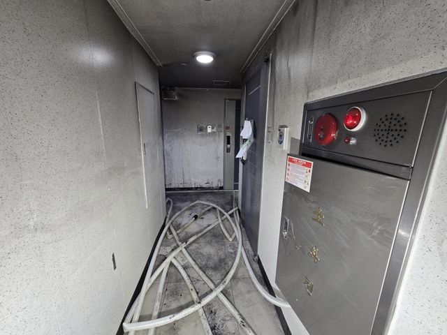 아파트 화재 현장