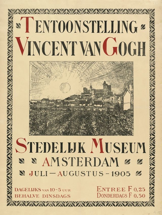 1905년 7∼8월 암스테르담 시립미술관에서 열린 '빈센트 반 고흐' 전시회 포스터[(주) 아트북스 제공. 재판매 및 DB 금지] 