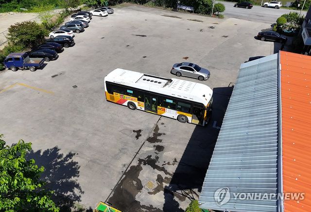 비어있는 시내버스 차고지