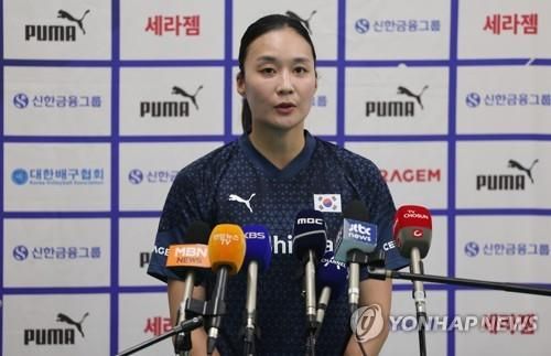 2022 항저우 아시안게임에 국가대표로 출전한 표승주 