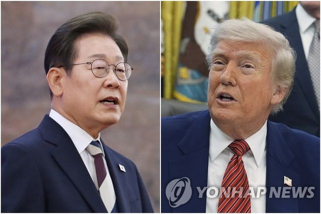 이재명 대통령(왼쪽)-트럼프 미국 대통령