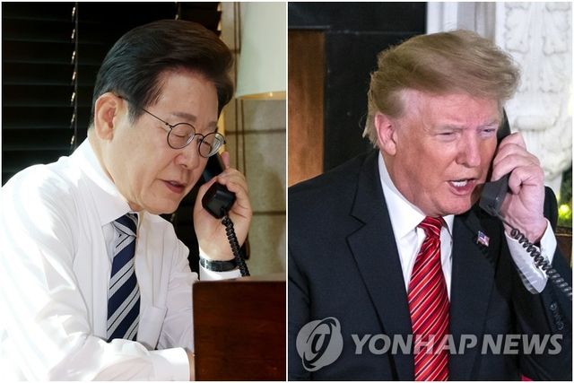 이재명 대통령(왼쪽)-트럼프 미국 대통령