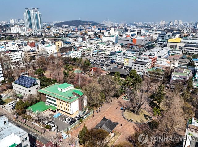 하늘에서 내려다본 청주 중앙공원
